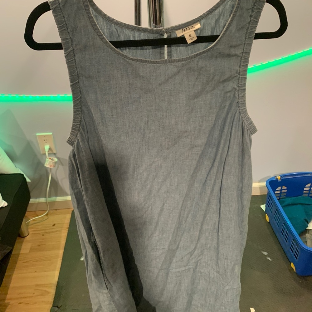 Denim sleeveless dress